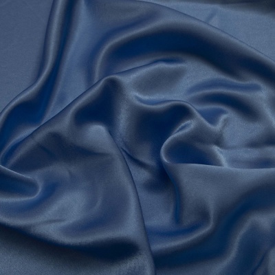 Поли креп-сатин 16-4132, 125 (+/-5) гр/м2, шир.150см, цвет голубой - купить в Старом Осколе. Цена 155.57 руб.