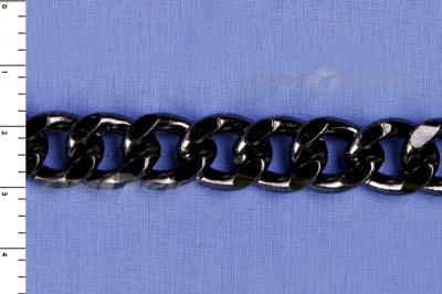 Цепь металл декоративная №9 (13,5*16,5) черная (10+/-1 м)  - купить в Старом Осколе. Цена: 808.92 руб.
