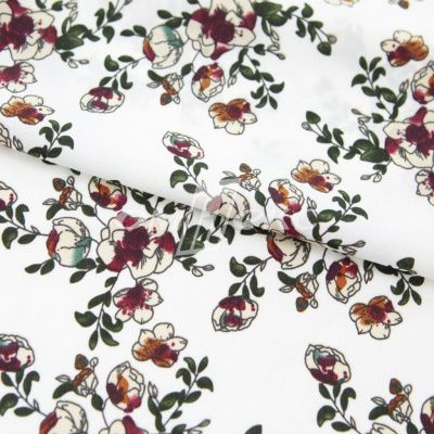 Плательная ткань "Фламенко" 23.1, 80 гр/м2, шир.150 см, принт растительный - купить в Старом Осколе. Цена 264.56 руб.
