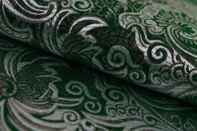 Ткань костюмная жаккард, 135 гр/м2, шир.150см, цвет зелёный№4 - купить в Старом Осколе. Цена 441.94 руб.