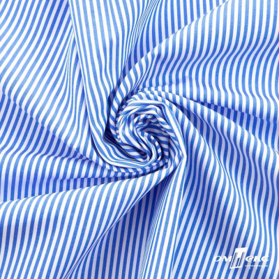 Ткань сорочечная Полоска Кенди, 115 г/м2, 58% пэ,42% хл, шир.150 см, цв.3-синий, (арт.110) - купить в Старом Осколе. Цена 306.69 руб.