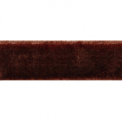Лента бархатная нейлон, шир.12 мм, (упак. 45,7м), цв.120-шоколад - купить в Старом Осколе. Цена: 392 руб.